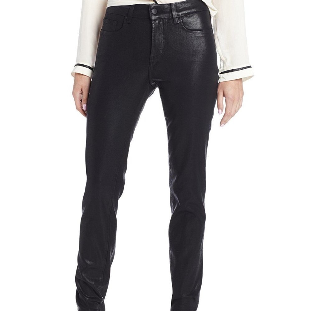Not Your Daughters Jeans NYDJ Tummy Tuck Black Coated Skinny Jeans